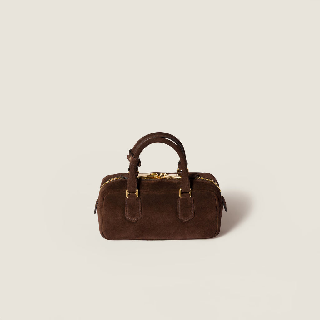Arcadie Padded Suede Top-Handle Bag