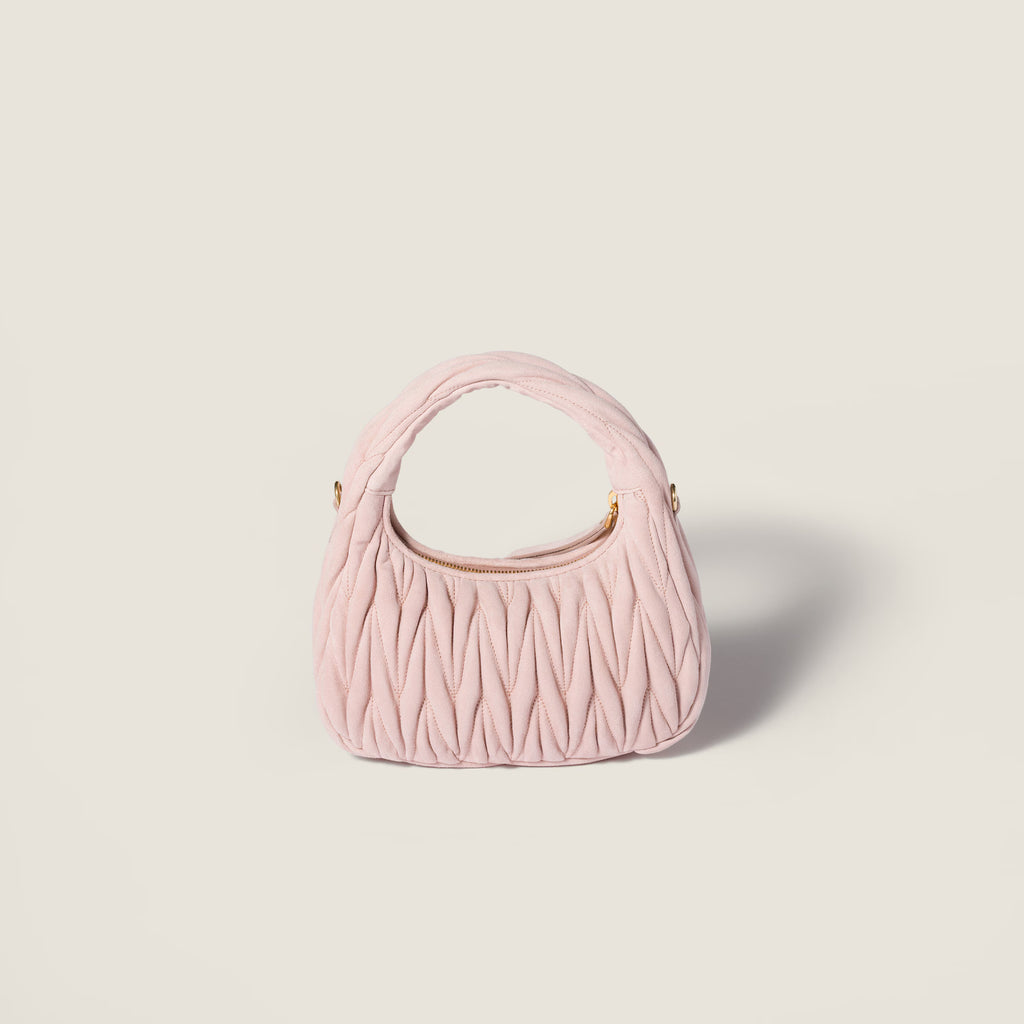 Wander matelassé suede bag