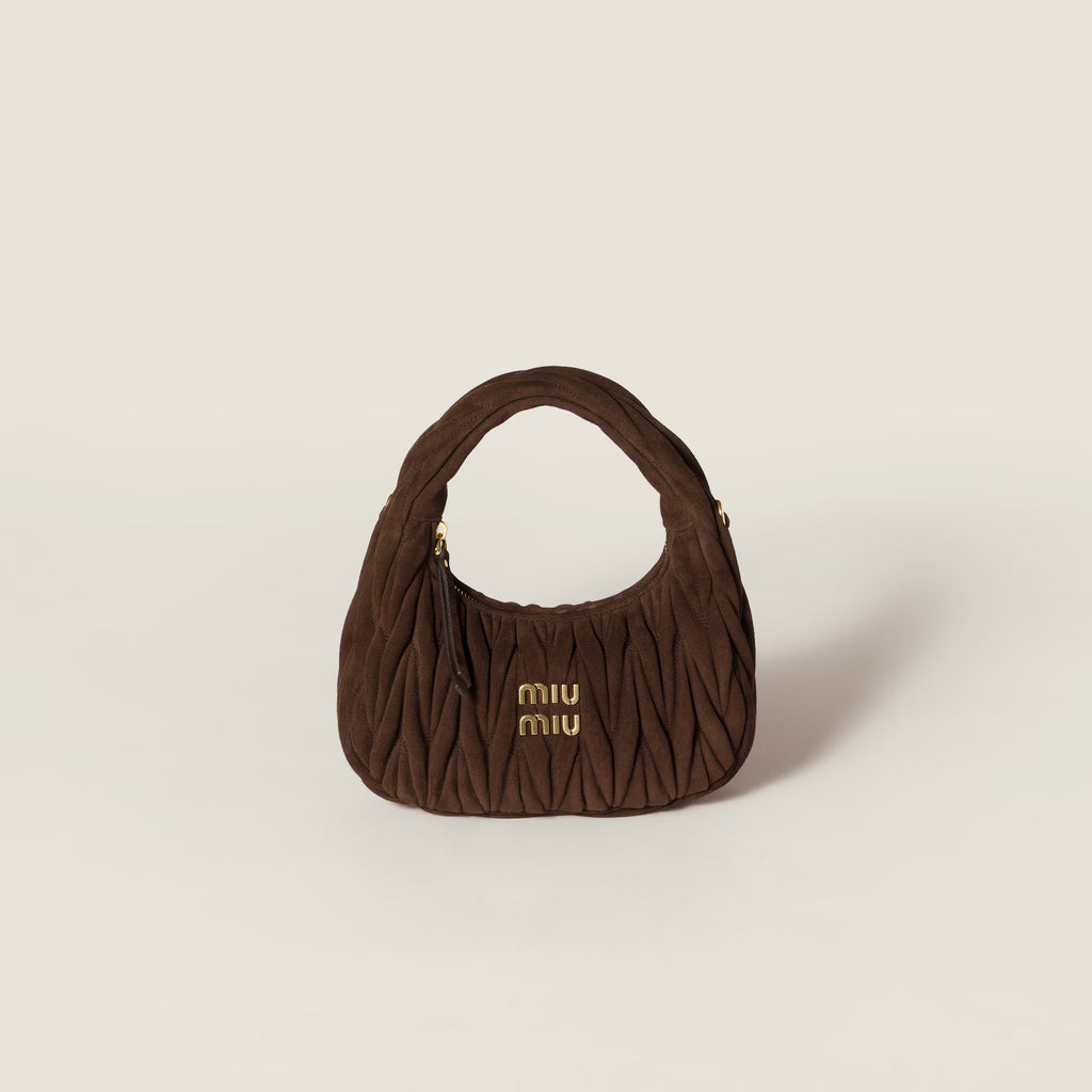 Wander matelassé suede bag